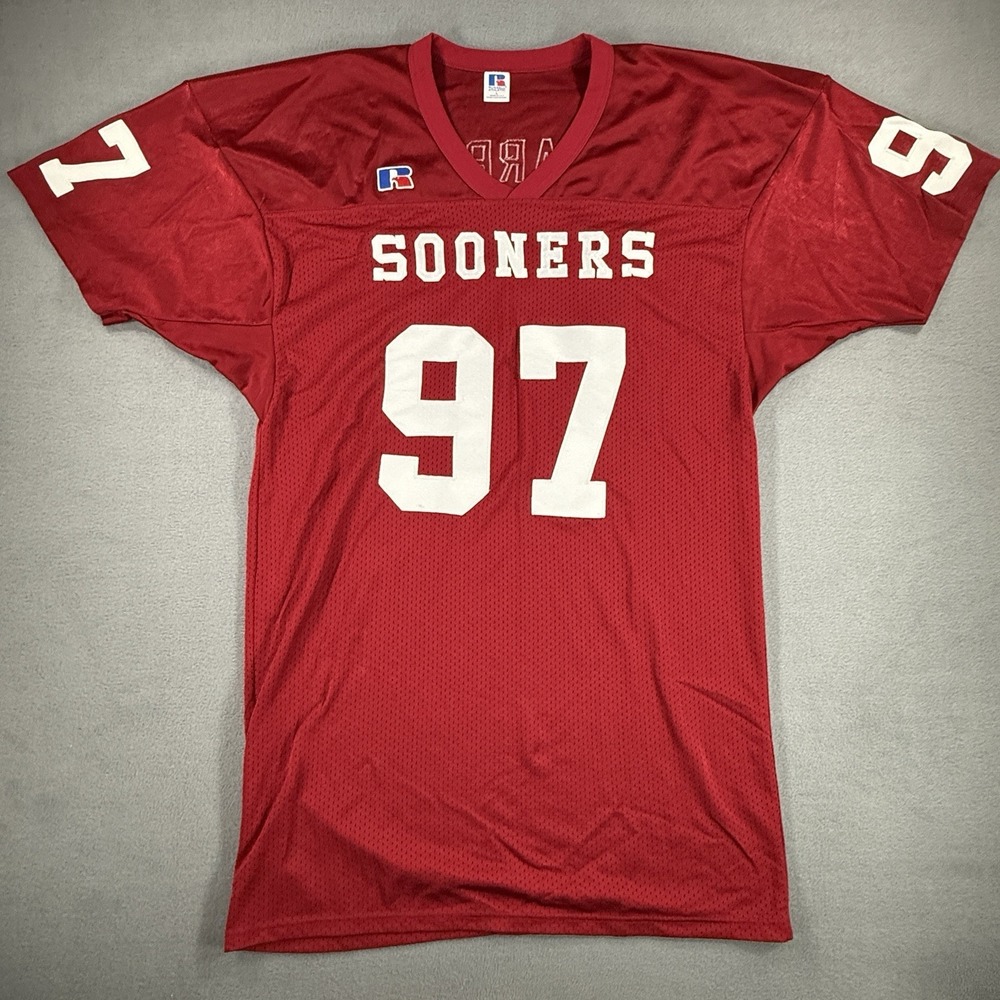 Russell Athletic Oklahoma University Sooners Jersey #97 Harris Large USA Made